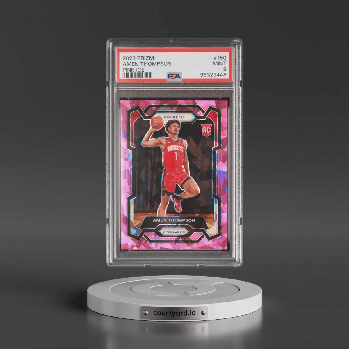 2023 Panini Prizm #150 Amen Thompson - Pink Ice (PSA 9 MINT)