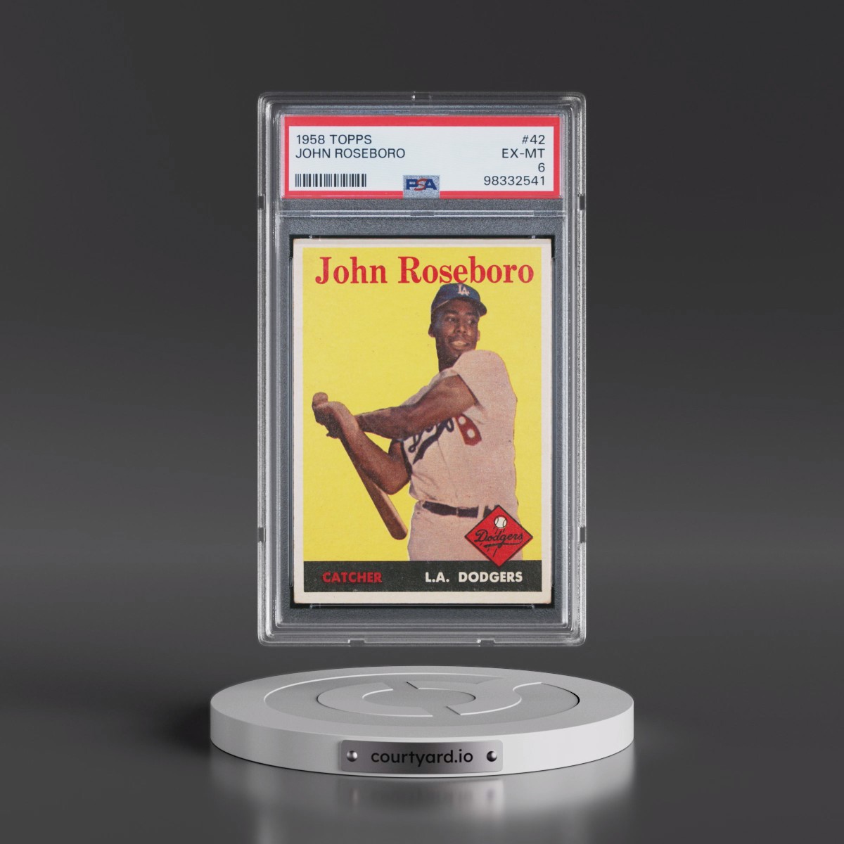 1958 Topps #42 John Roseboro (PSA 6 EX-MT)