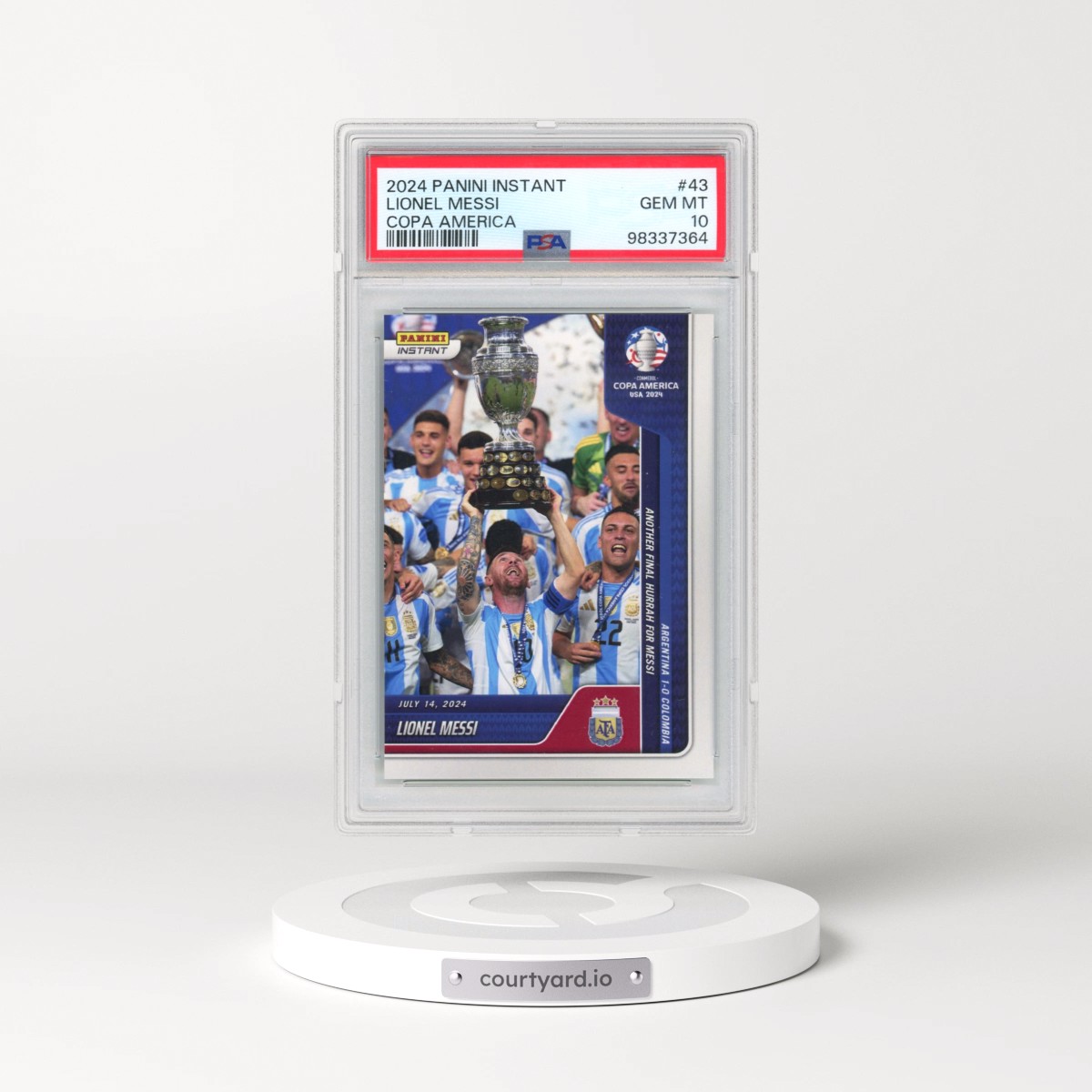 2024 Panini Instant Conmebol Copa America 2024 #43 Lionel Messi (PSA 10 GEM MINT)