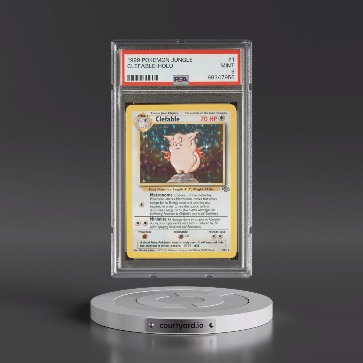 1999 Pokémon Jungle #1 Clefable - Holo (PSA 9 MINT)
