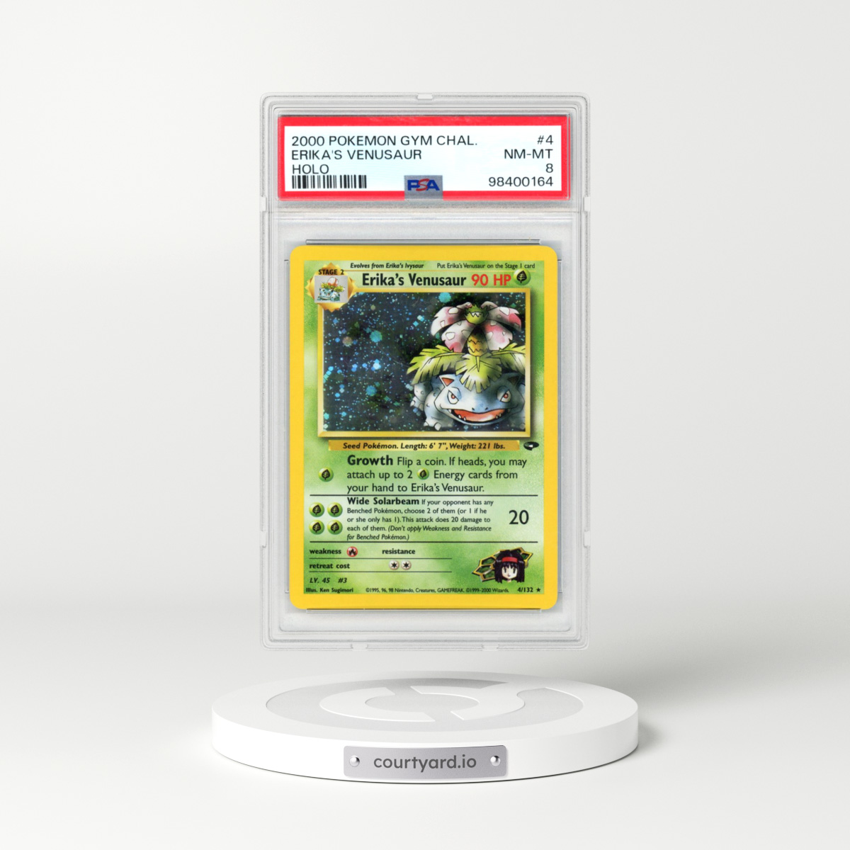 2000 Pokémon Gym Challenge #4 Erika's Venusaur - Holo (PSA 8 NM-MT)