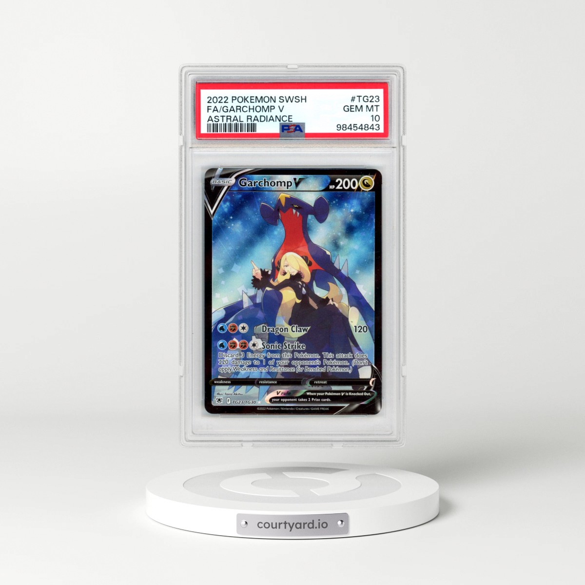 2022 Pokémon Sword & Shield Astral Radiance #TG23 Garchomp V - Holo Full Art (PSA 10 GEM MINT)