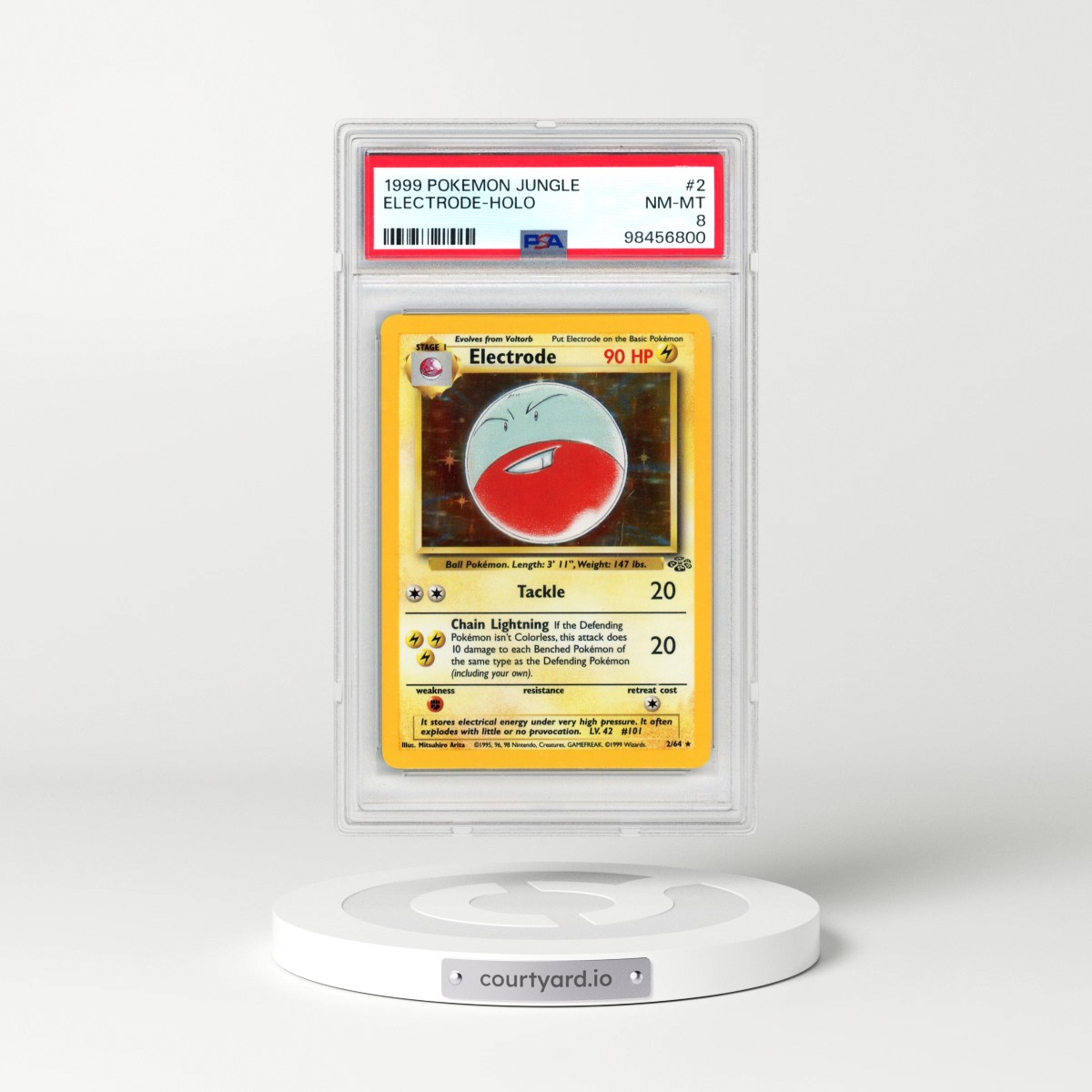1999 Pokémon Jungle #2 Electrode - Holo (PSA 8 NM-MT)