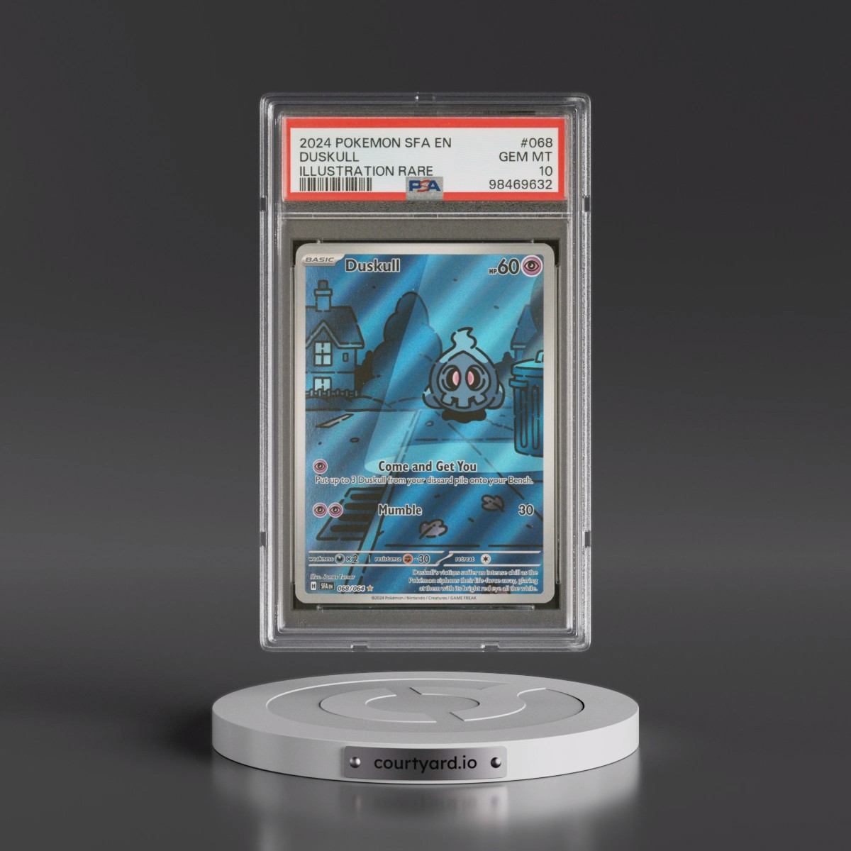 2024 Pokémon Sfa EN-Shrouded Fable #068 Duskull - Illustration Rare (PSA 10 GEM MINT)