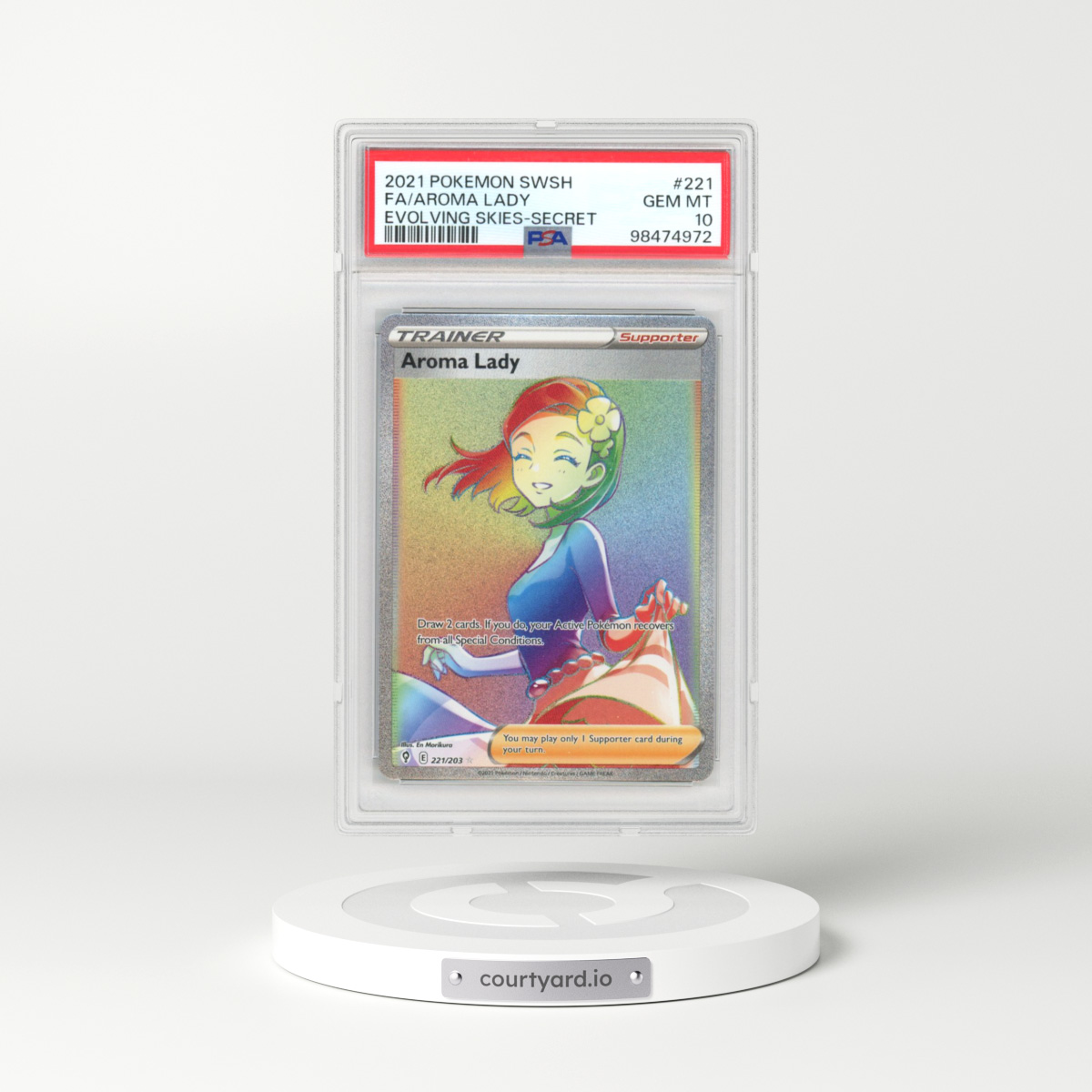 2021 Evolving Skies #221 Aroma Lady - Secret (PSA 10 GEM MINT)