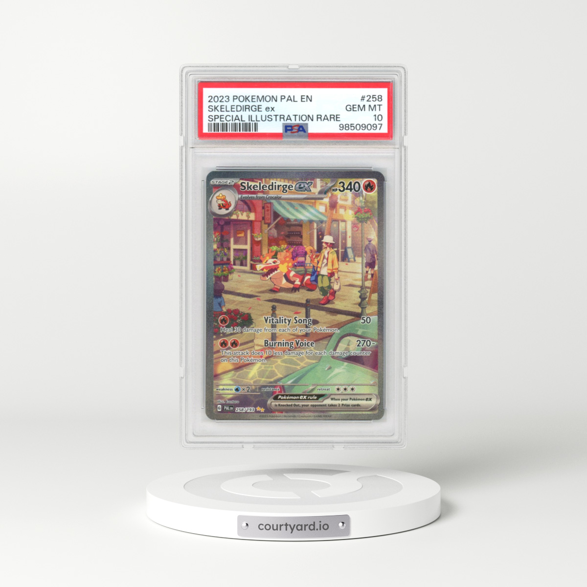 2023 Paldea Evolved - PAL EN #258 Skeledirge ex - Special Illustration Rare (PSA 10 GEM MINT)