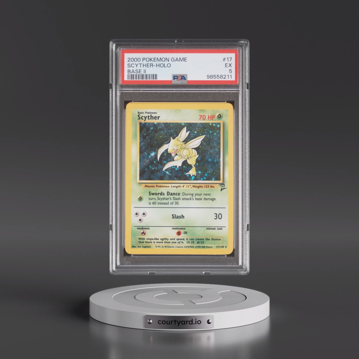 2000 Pokémon Game Base II #17 Scyther - Holo (PSA 5 EX)