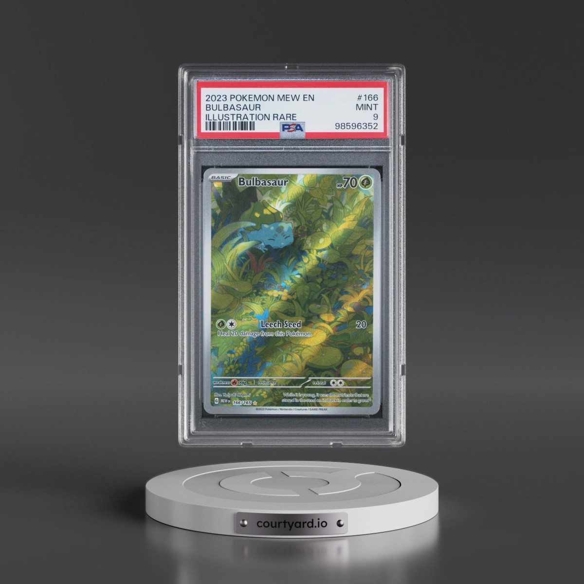 2023 Pokémon Mew EN-151 #166 Bulbasaur - Illustration Rare (PSA 9 MINT)
