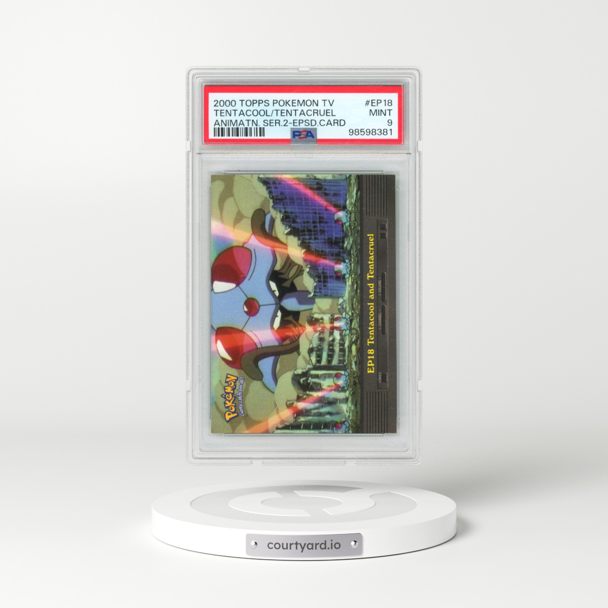 2000 Topps Pokémon TV Animation Series 2 Episode Cards #EP18 Tentacool and Tentacruel (PSA 9 MINT)