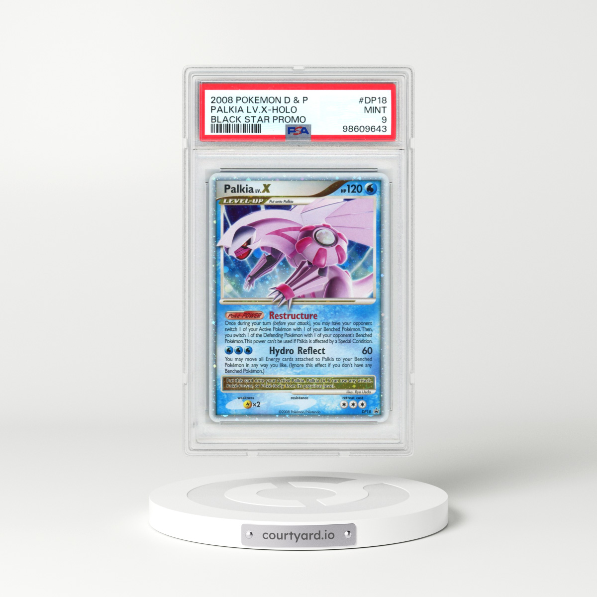 2008 Pokémon Diamond & Pearl Black Star Promo #DP18 Palkia LV.X - Holo (PSA 9 MINT)