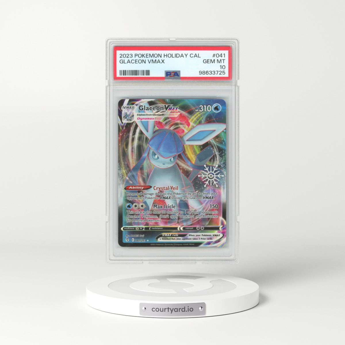 2023 Pokémon Holiday Calendar #041 Glaceon Vmax (PSA 10 GEM MINT)