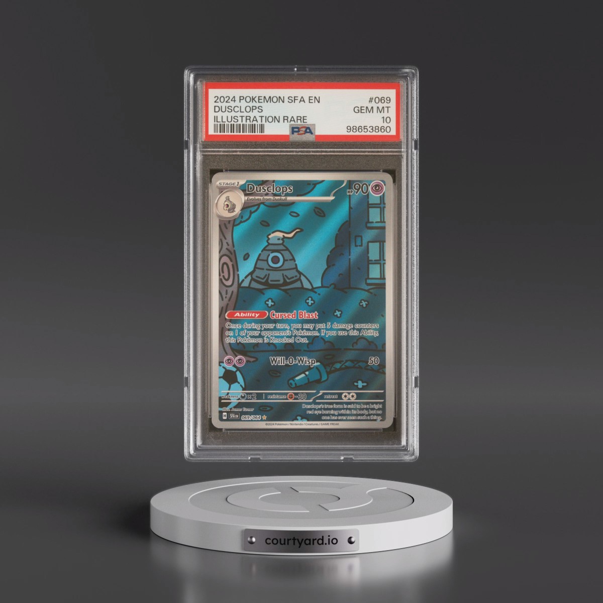 2024 Pokémon Sfa EN-Shrouded Fable #069 Dusclops - Illustration Rare (PSA 10 GEM MINT)