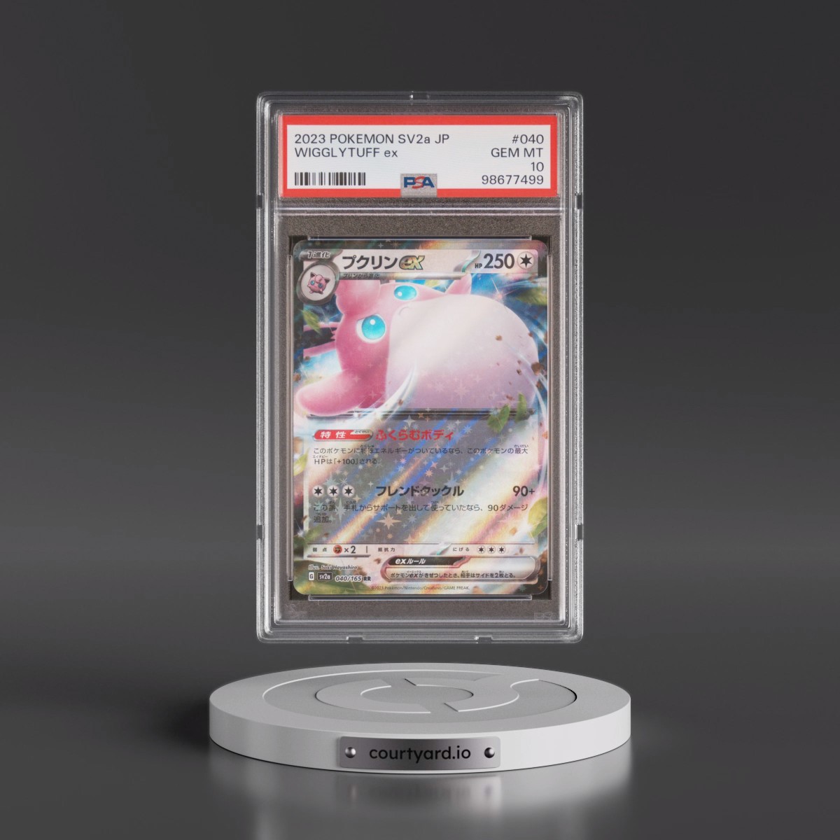 2023 Pokémon Sv2a-Pokémon Card 151 #040 Wigglytuff EX - Holo (PSA 10 GEM MINT)