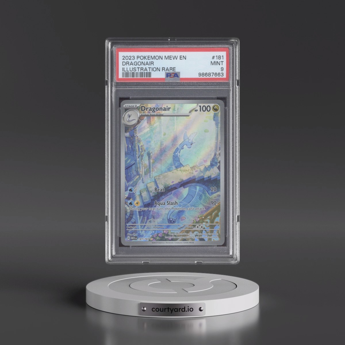 2023 Pokémon Mew EN-151 #181 Dragonair - Illustration Rare (PSA 9 MINT)