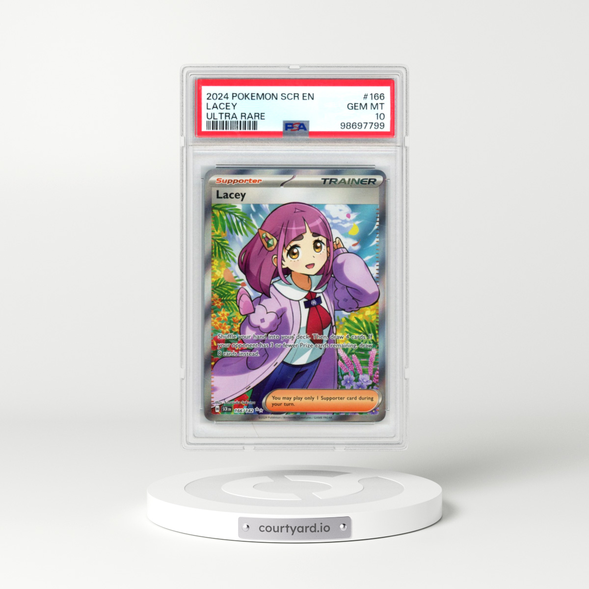 2024 Pokémon Scr EN-Stellar Crown #166 Lacey - Ultra Rare (PSA 10 GEM MINT)