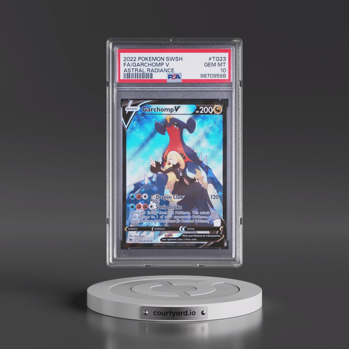 2022 Pokémon Sword & Shield Astral Radiance #TG23 Garchomp V - Holo Full Art (PSA 10 GEM MINT)