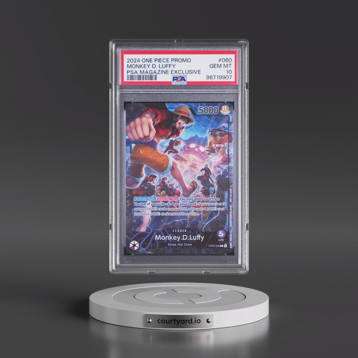 2024 One Piece Promos #060 Monkey D. Luffy - PSA Magazine Exclusive (PSA 10 GEM MINT)