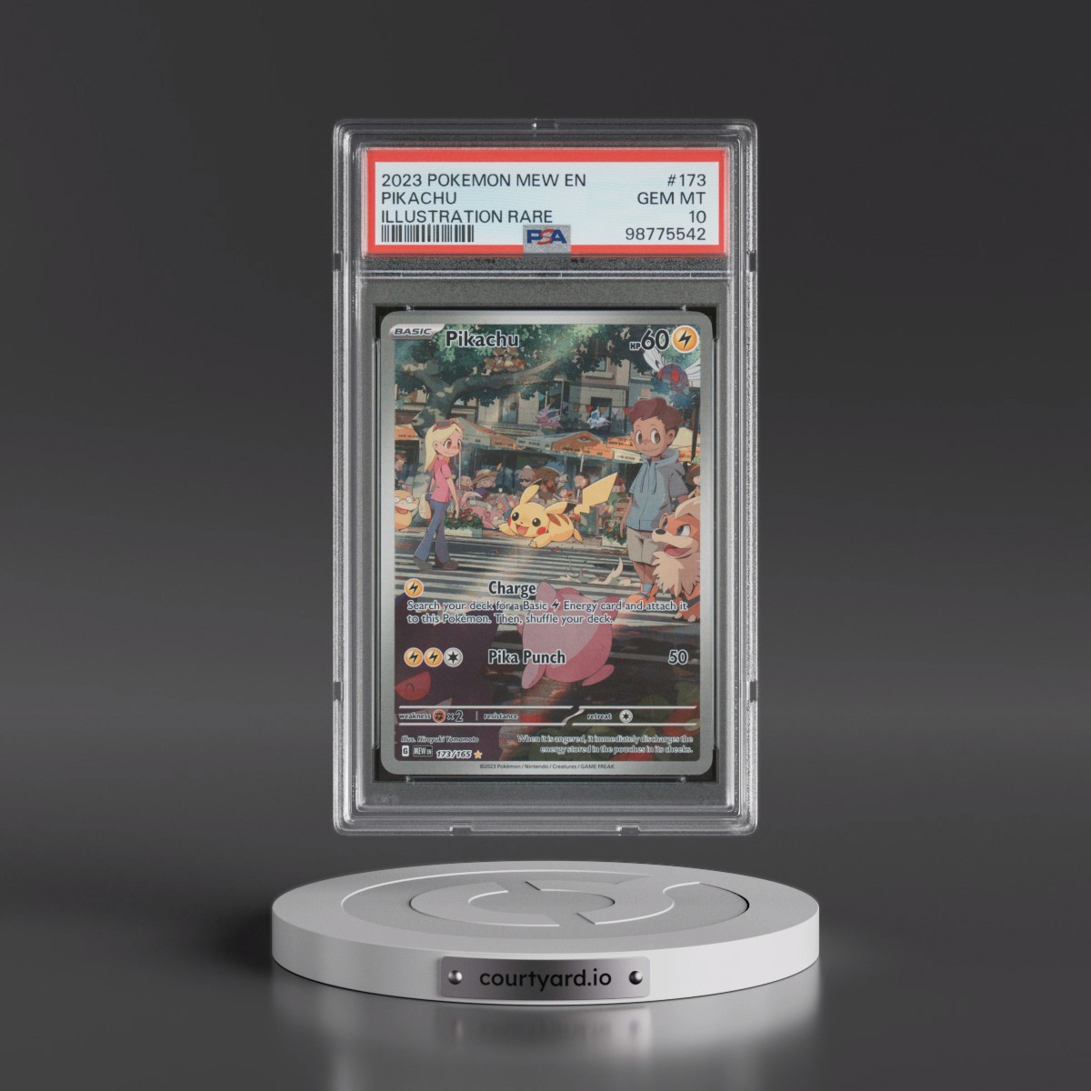 2023 Pokémon Mew EN-151 #173 Pikachu - Illustration Rare (PSA 10 GEM MINT)