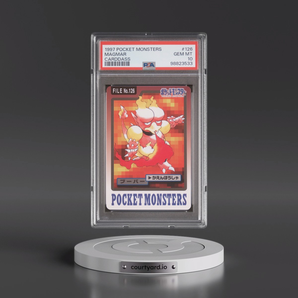 1997 Pocket Monsters Carddass #126 Magmar (PSA 10 GEM MINT)