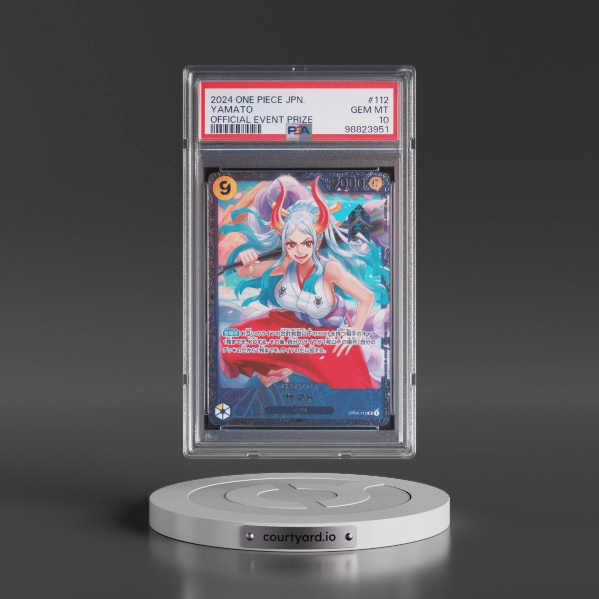 2024 One Piece Japanese Promos #112 Yamato - Official Event Prize (PSA 10 GEM MINT)