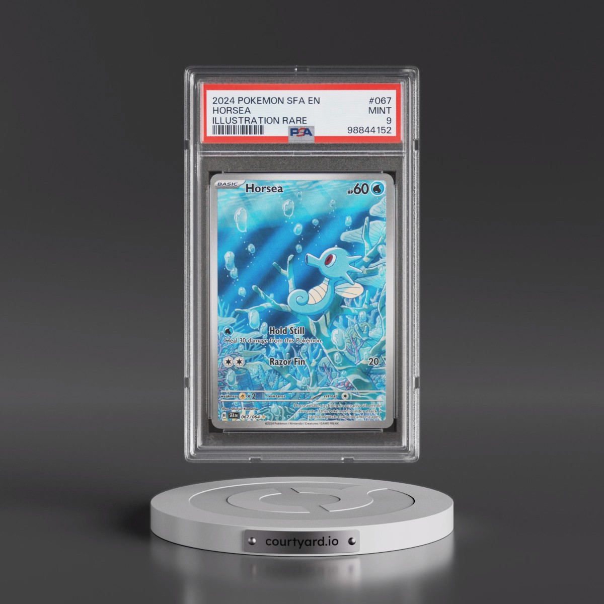 2024 Pokémon Sfa EN-Shrouded Fable #067 Horsea - Illustration Rare (PSA 9 MINT)