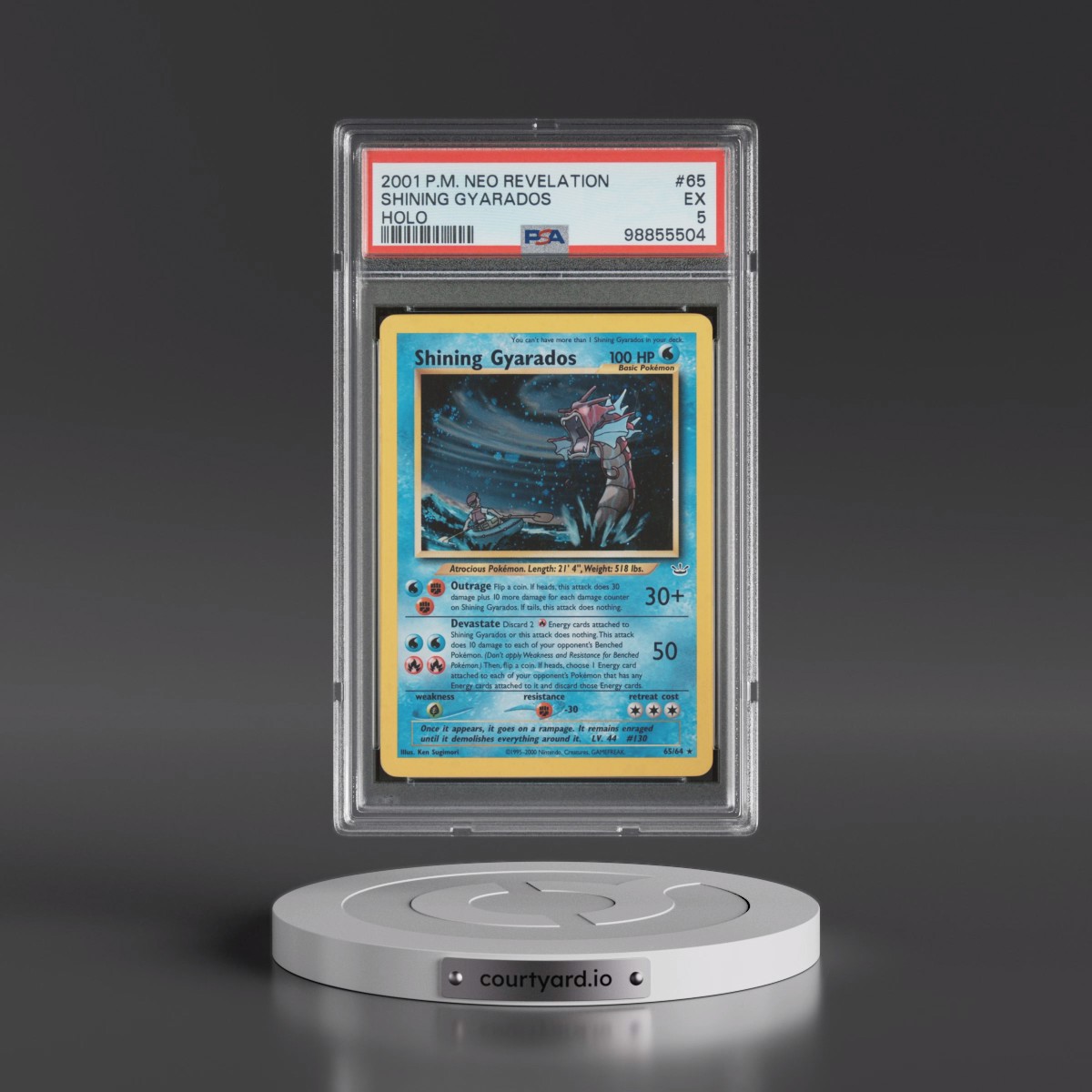 2001 Pokémon Neo Revelation #65 Shining Gyarados - Holo Holo (PSA 5 EX)