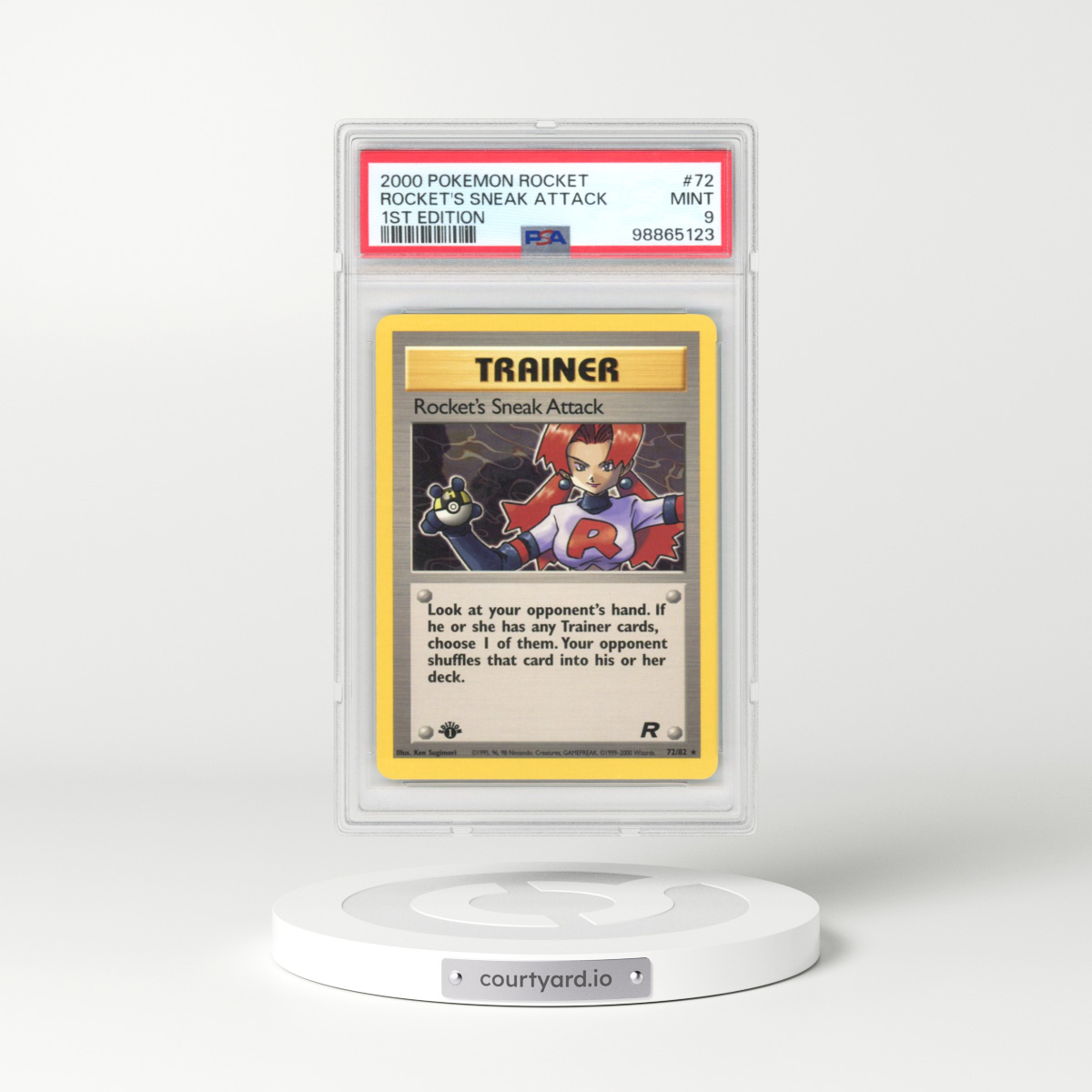 2000 Team Rocket #72 Rocket's Sneak Attack - 1st Edition 1st Edition (PSA 9 MINT)