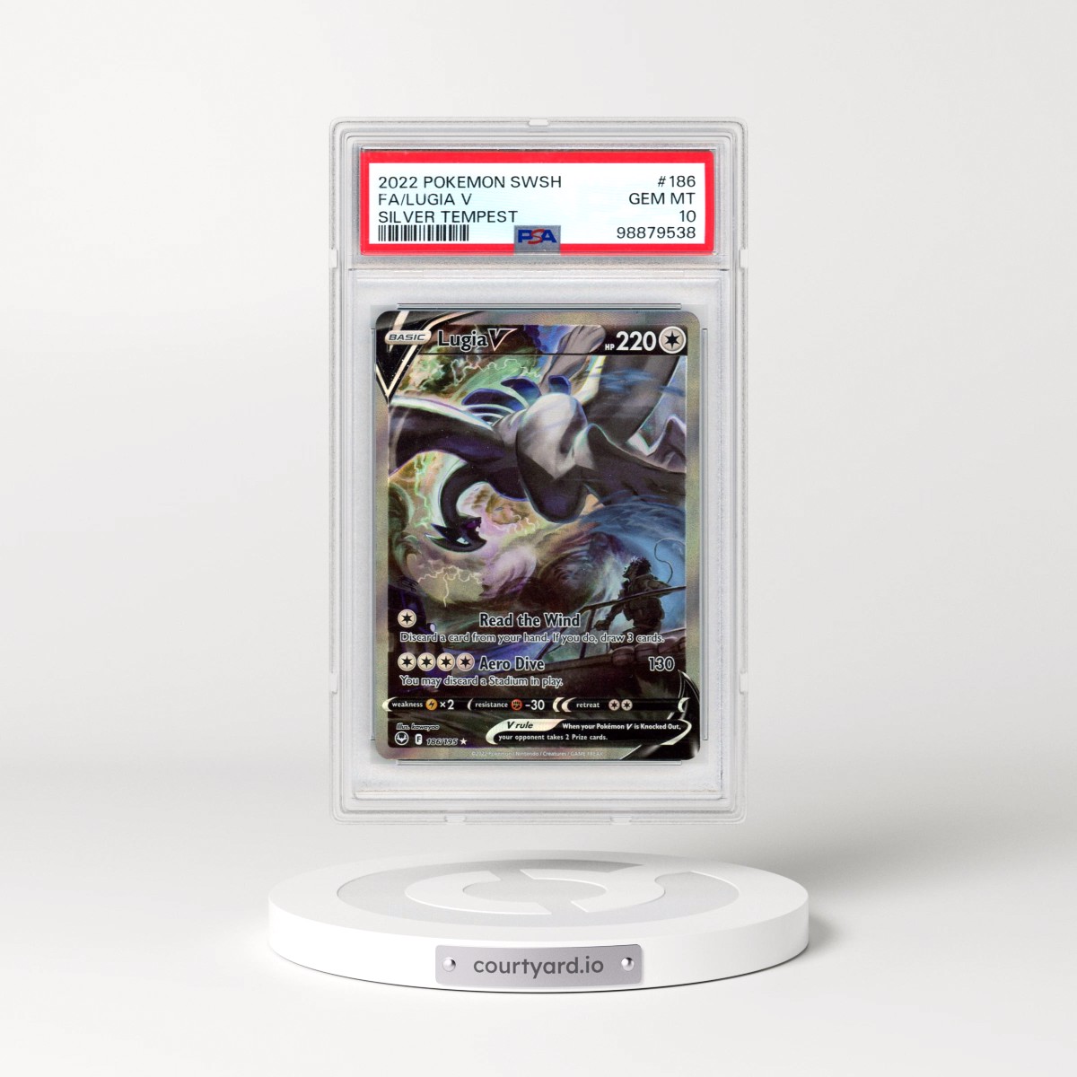 2022 Pokémon Sword & Shield Silver Tempest #186 Lugia V - Holo Full Art (PSA 10 GEM MINT)