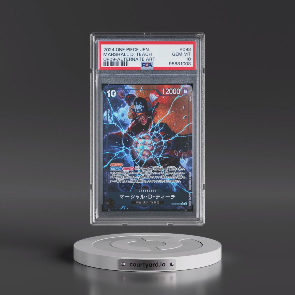 2024 One Piece Japanese OP09-Emperors in the New World Marshall D. Teach - Alternate Art #093 PSA 10