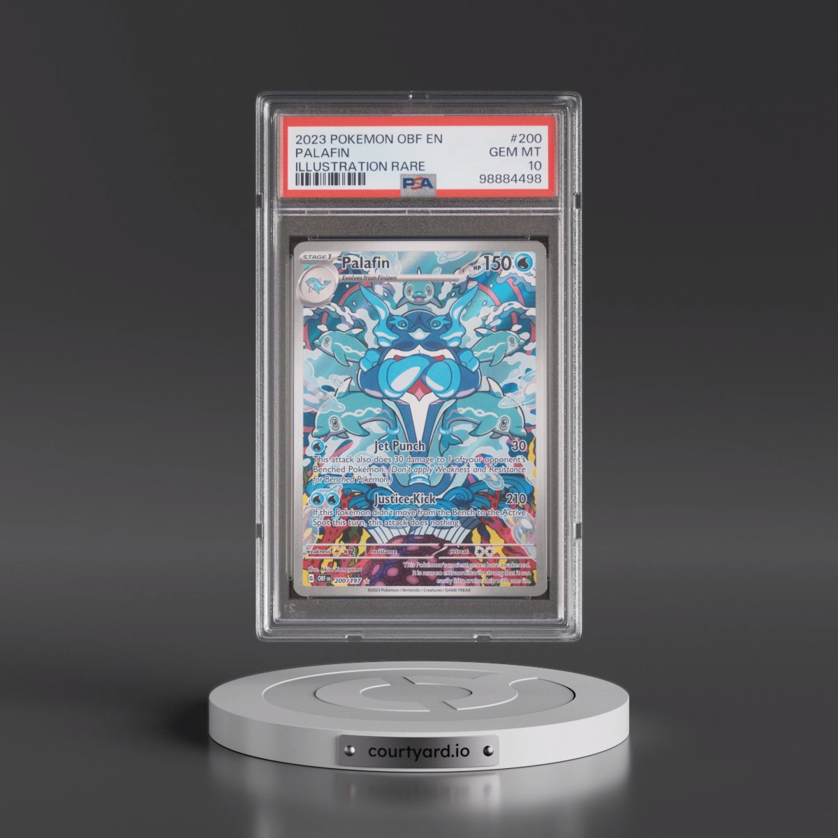 2023 Pokémon Obf EN-Obsidian Flames #200 Palafin - Illustration Rare (PSA 10 GEM MINT)