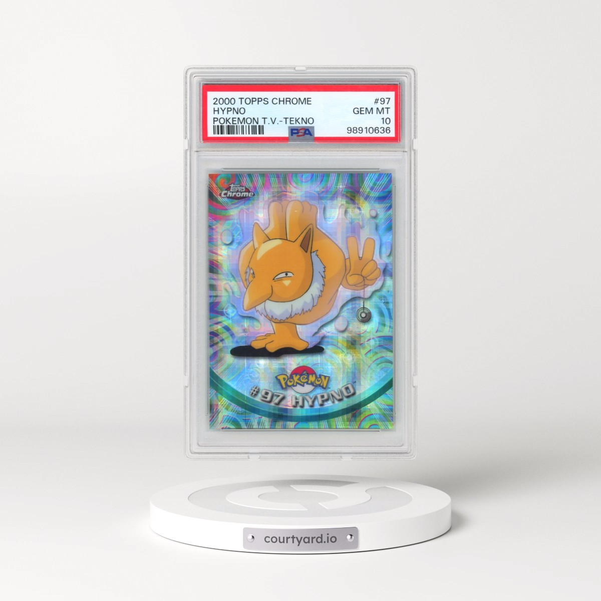 2000 Topps Chrome Pokémon T.V. #97 Hypno - Tekno (PSA 10 GEM MINT)