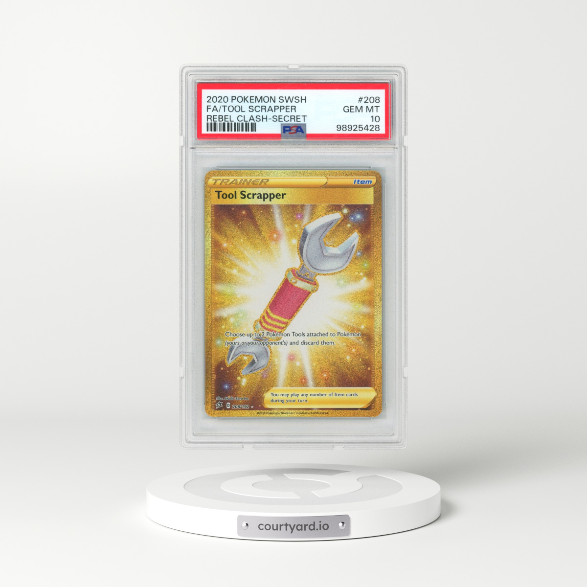 2020 Pokémon Sword & Shield Rebel Clash #208 Tool Scrapper - Full Art Secret (PSA 10 GEM MINT)