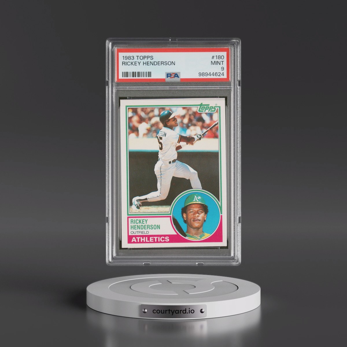 1983 Topps #180 Rickey Henderson (PSA 9 MINT)