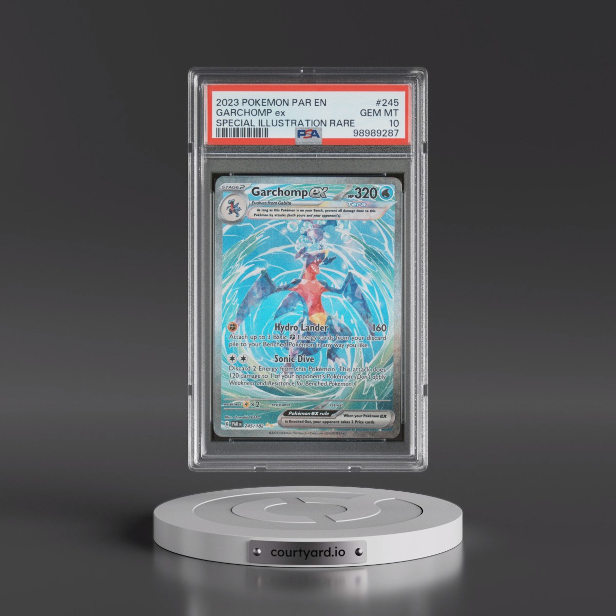 2023 Pokémon Par EN-Paradox Rift #245 Garchomp EX - Holo Special Illustration Rare (PSA 10 GEM MINT)