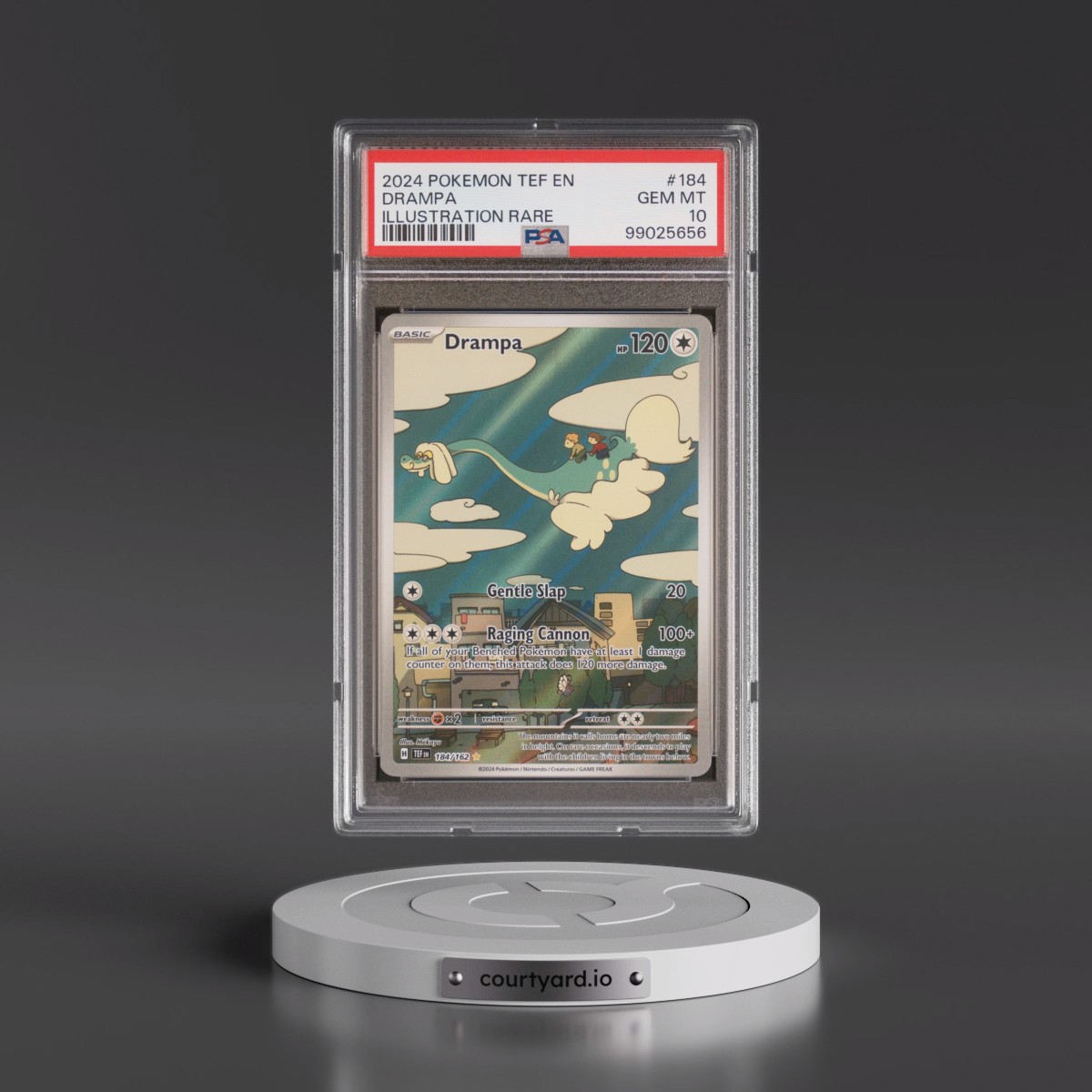 2024 Pokémon Tef EN-Temporal Forces #184 Drampa - Illustration Rare (PSA 10 GEM MINT)