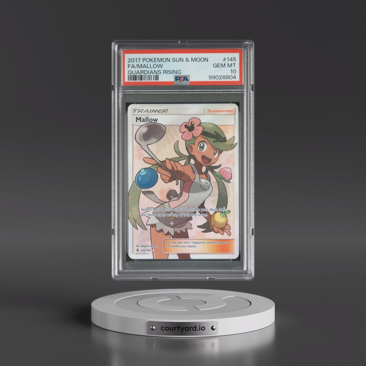 2017 Pokémon Sun & Moon Guardians Rising #145 Mallow - Full Art (PSA 10 GEM MINT)