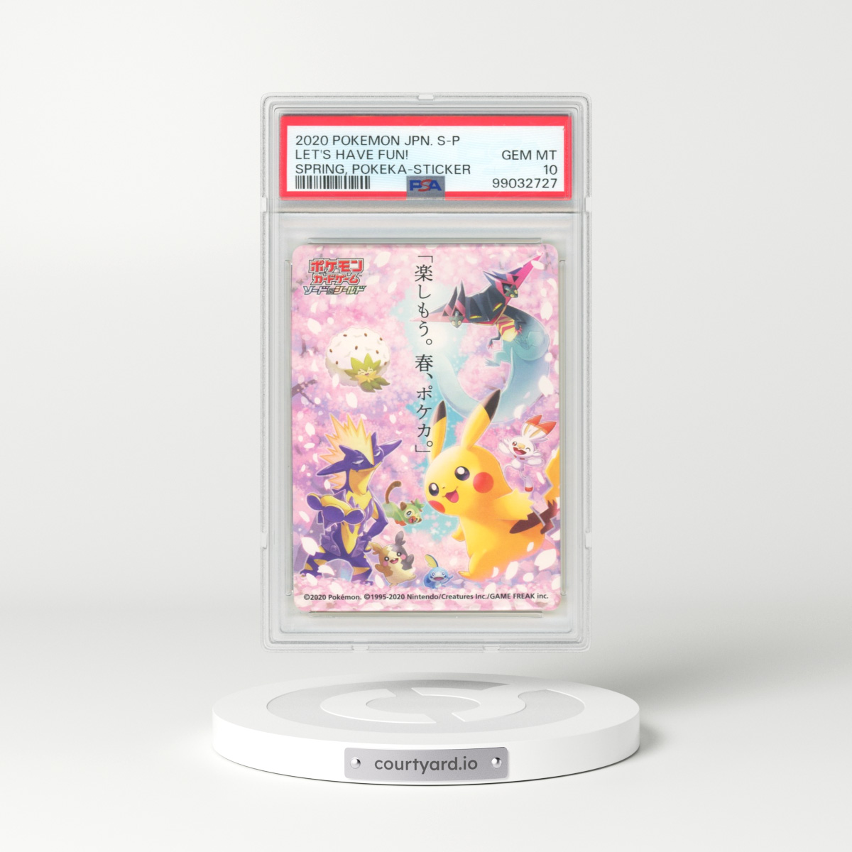 2020 Pokémon S Promo Let's Have Fun! Spring, Pokeka - Sticker (PSA 10 GEM MINT)