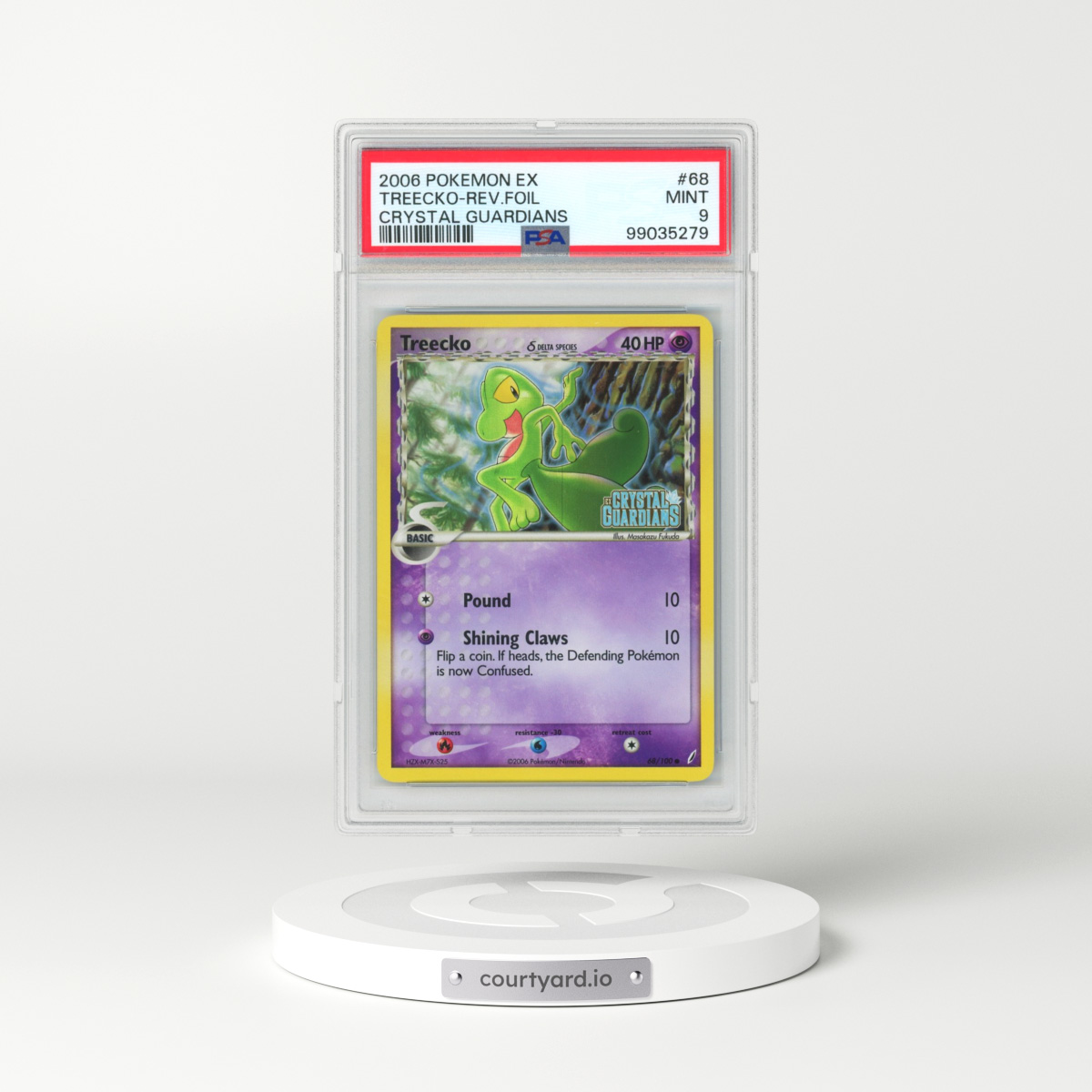 2006 Pokémon EX Crystal Guardians #68 Treecko - Reverse Foil (PSA 9 MINT)