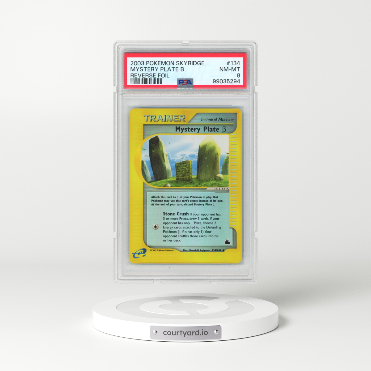 2003 Pokémon Skyridge #134 Mystery Plate B - Reverse Foil (PSA 8 NM-MT)