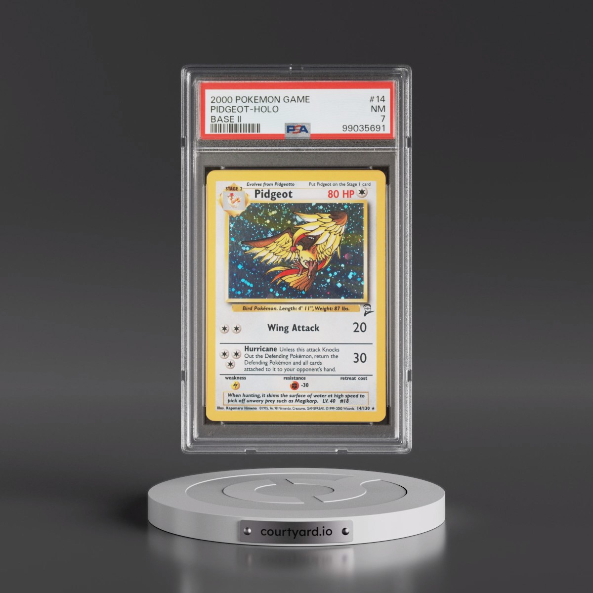 2000 Pokémon Game Base II #14 Pidgeot - Holo (PSA 7 NM)