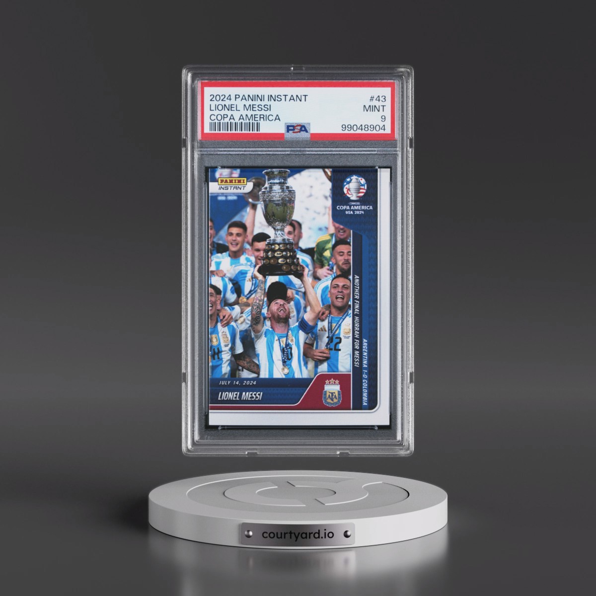 2024 Panini Instant Conmebol Copa America 2024 #43 Lionel Messi (PSA 9 MINT)