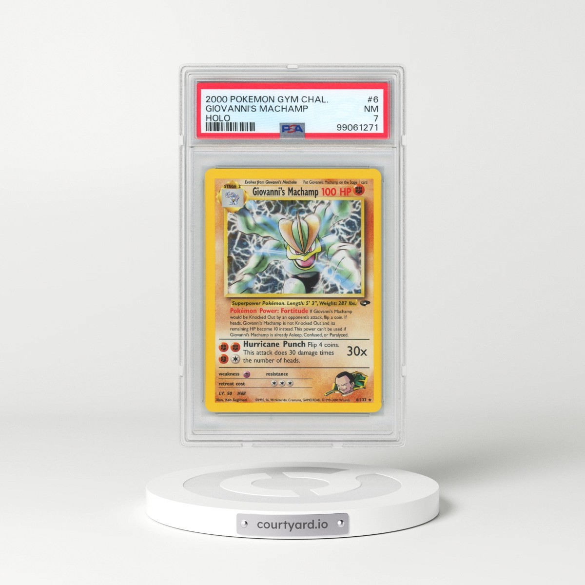 2000 Pokémon Gym Challenge #6 Giovanni's Machamp - Holo (PSA 7 NM)