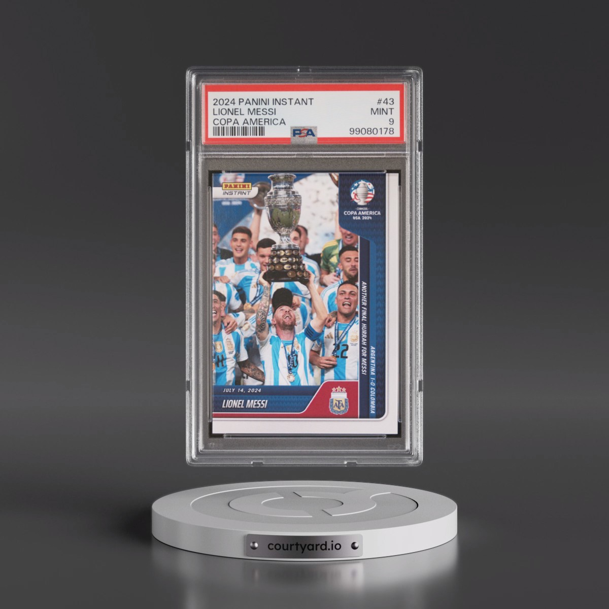 2024 Panini Instant Conmebol Copa America 2024 #43 Lionel Messi (PSA 9 MINT)