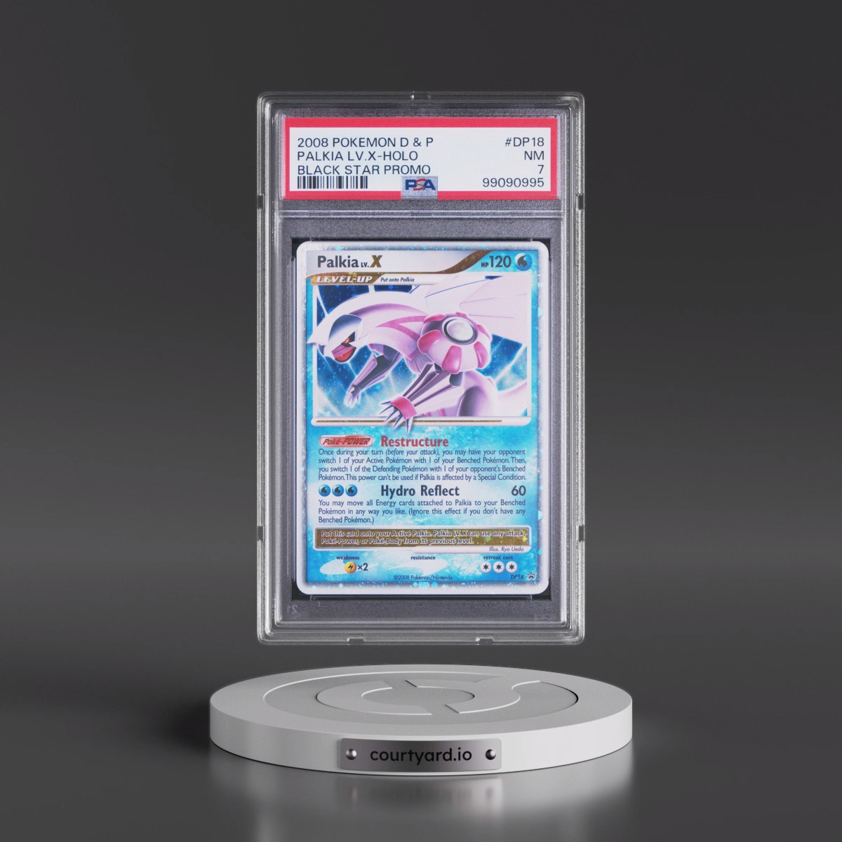 2008 Pokémon Diamond & Pearl Black Star Promo #DP18 Palkia LV.X - Holo (PSA 7 NM)