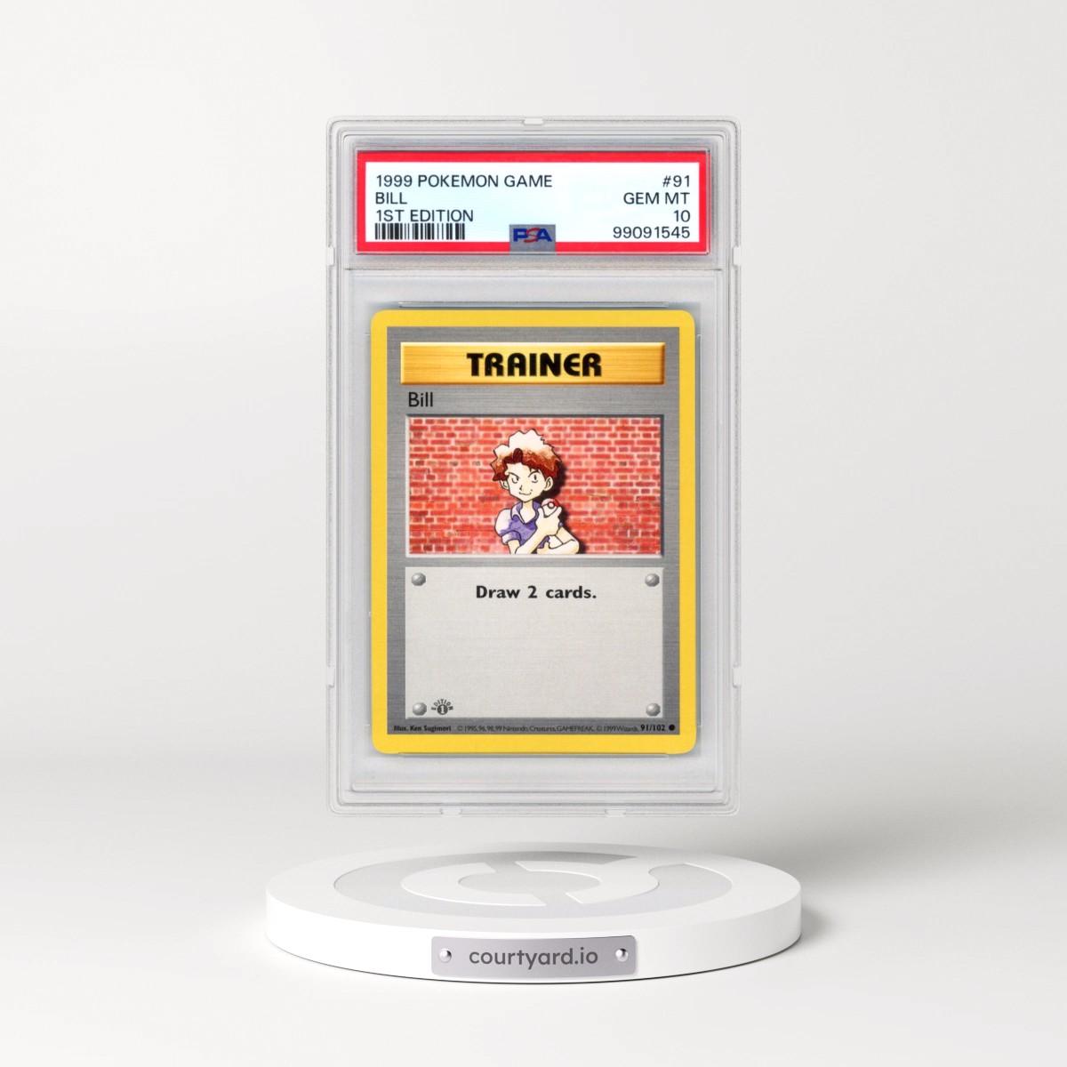 1999 Pokémon Game #91 Bill - 1st Edition (PSA 10 GEM MINT)