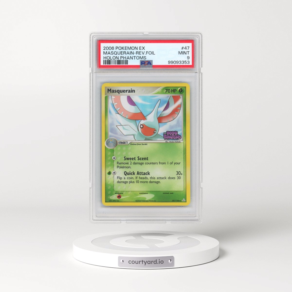 2006 Pokémon EX Holon Phantoms #47 Masquerain - Reverse Foil (PSA 9 MINT)