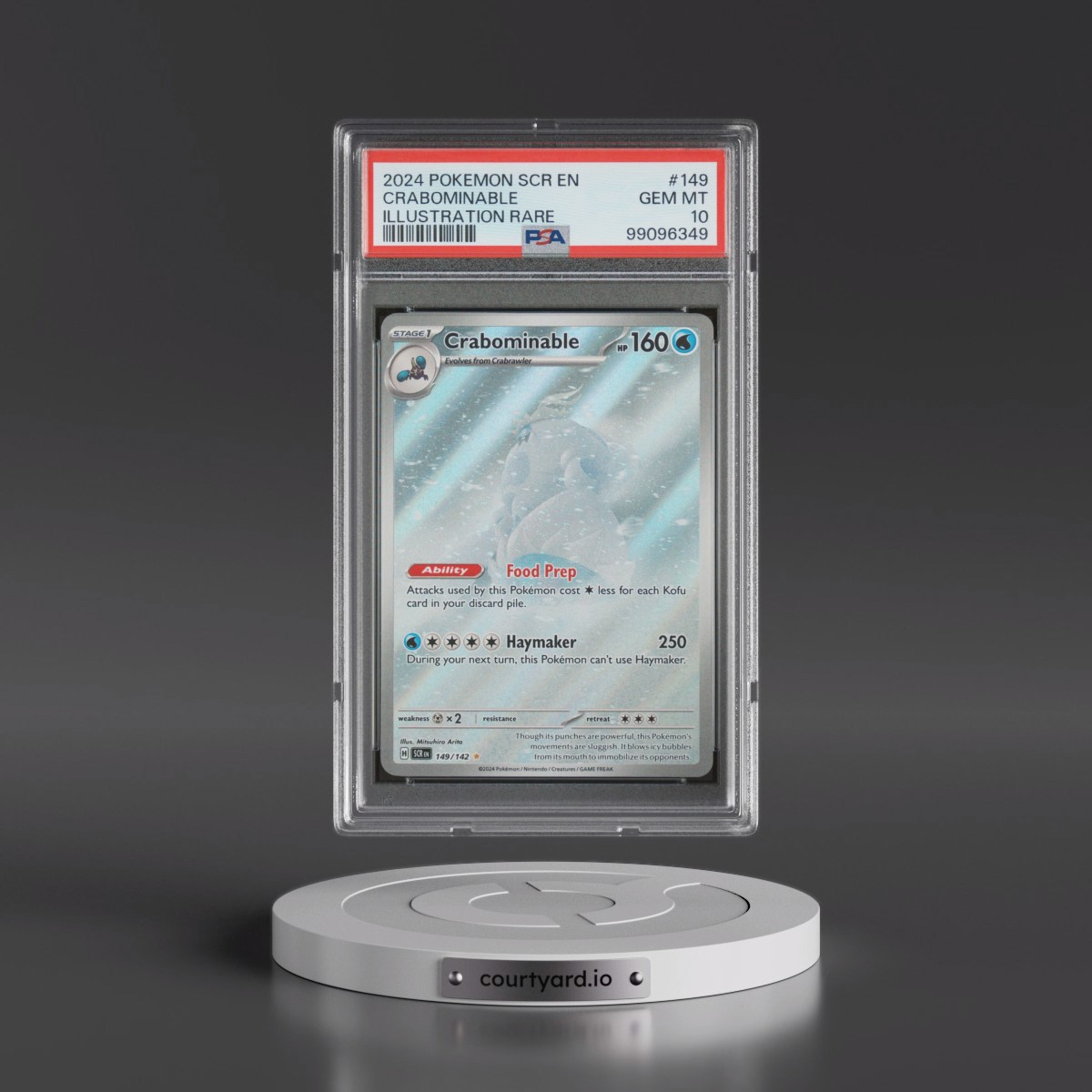 2024 Pokémon Scr EN-Stellar Crown #149 Crabominable - Illustration Rare (PSA 10 GEM MINT)