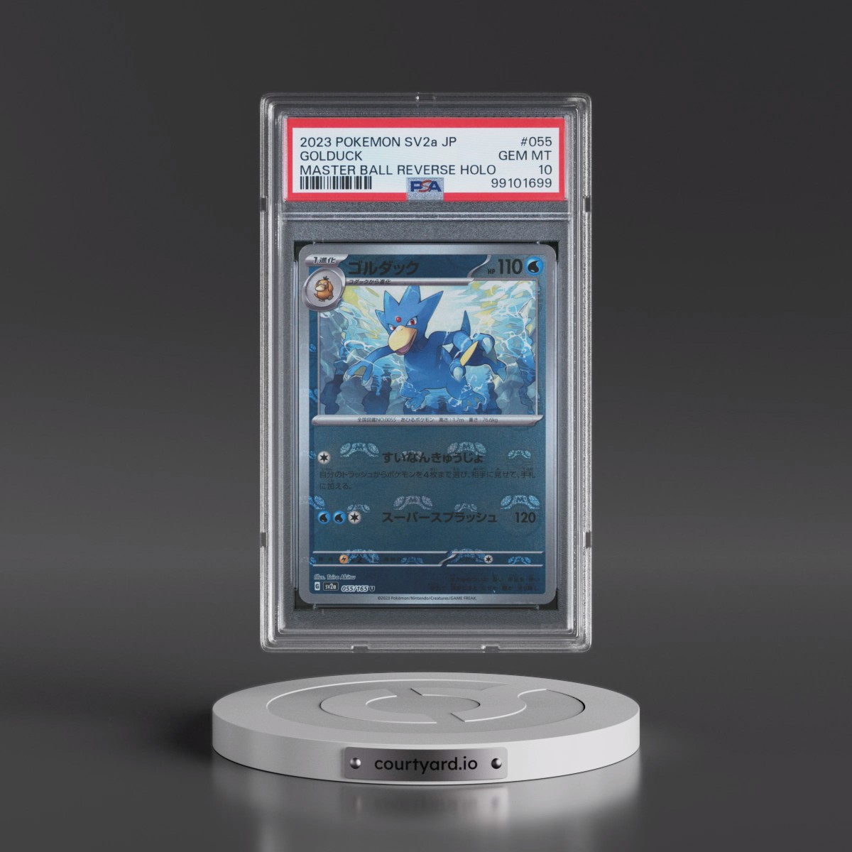 2023 Pokémon Sv2a-Pokemon 151 #055 Golduck - Reverse Holo Master Ball (PSA 10 GEM MINT)