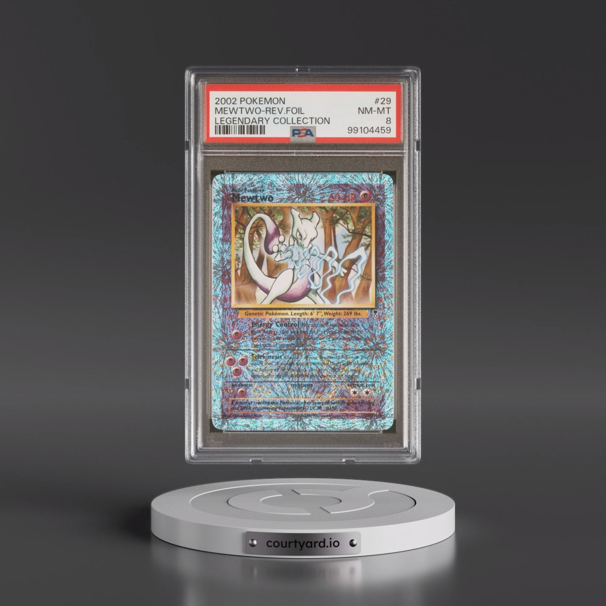 2002 Pokémon Legendary Collection #29 Mewtwo - Reverse Foil (PSA 8 NM-MT)