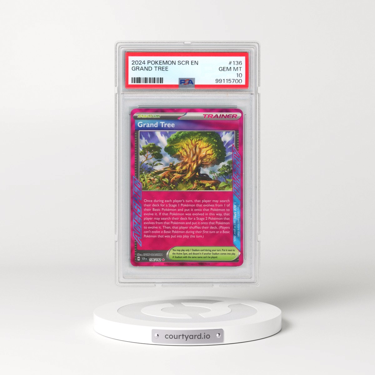 2024 Pokémon Scr EN-Stellar Crown #136 Grand Tree (PSA 10 GEM MINT)